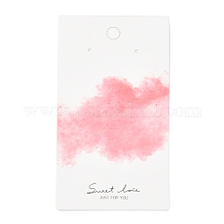 Rectangle Cardboard Earring Display Cards, for Jewlery Display, Cloud Pattern, 9x5x0.04cm, about 100pcs/bag