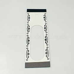Paper Display Cards, Used for Necklaces, Bracelets and Pendants, White, 140x43mm