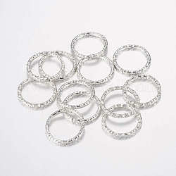Iron Linking Rings, Closed but Unwelded, Ring, Platinum, 15x1.5mm, Hole: 12mm
