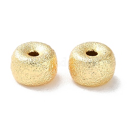 Brass Beads, Column, Real 18K Gold Plated, 6x4mm, Hole: 1.4mm