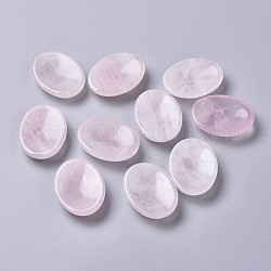 Masajeador de cuarzo rosa natural, piedra de preocupación para la terapia de ansiedad, oval, 40x30x9mm