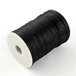 Corde in poliestere, nero, 2mm, circa 98.42 iarde (90 m)/rotolo