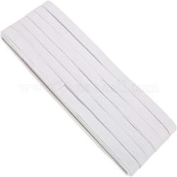 Flache elastische Gummischnur / Band, Gurtzeug Nähzubehör, weiß, 6 mm, ca. 32.8 Yard (30m)/Rolle