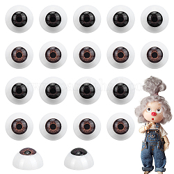 Ph pandahall 20 juegos de globos oculares de 22mm, Globos oculares de plástico realistas, globos oculares semicirculares, ojos aterradores, accesorios de terror para halloween para decoración artesanal de fiesta, decoración de utilería de terror