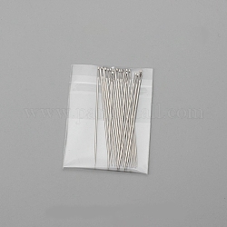 20Pcs Steel Sewing Needles, Big Eye Pointed Needles, for Embroidery, Patchwork, Stainless Steel Color, 50mm