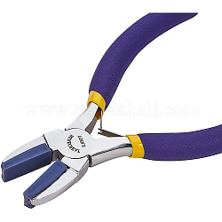 BENECREAT Double Nylon Jaw Flat Nose Pliers Mini Steel Wire Forming Pliers for Jewellery Craft Making Hobby Projects