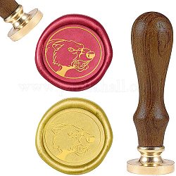 CRASPIRE Wax Seal Stamp Bear Retro Sealing Wax Stamp Animal with Removable Brass Head Wooden Handle for Envelope Card Package Decoration