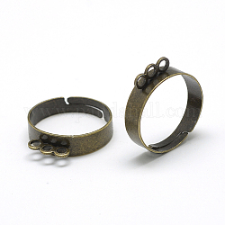 Железа баз кольца петли, регулируемый, античная бронза, Размер: 8, 18 мм