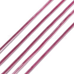 Французская проволока каркасная проволока, гибкий круглый медный провод, металлизированная нить для вышивания и изготовления украшений, средне фиолетовый красный, 18 калибр (1 мм), 10 г / мешок