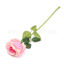 Tissu imitation rose, avec diamètre de fleur en plastique, bouquets de fleurs artificielles, pour la décoration de table d'arrangement floral de bouquet de mariage, lavande, 520mm