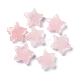 Perlas naturales de cuarzo rosa, sin agujero / sin perforar, de alambre envuelto colgante de decisiones, estrella, 29.5x31x9mm