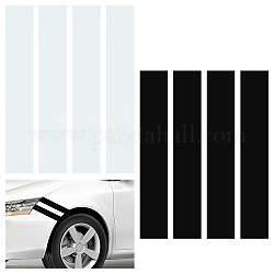 Superfindings 2 комплект 2 цвета светоотражающие водонепроницаемые ПВХ наклейки для автомобиля, с клейкой лентой, для украшения автомобиля, прямоугольные, разноцветные, 43x6.5 см, 4 шт / комплект, 1set / цвет