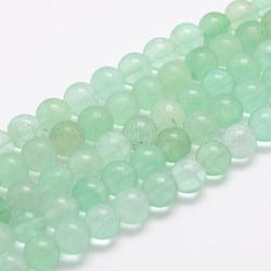 Natürlichen grünen Fluorit Perlen Stränge, Klasse B, Runde, 6 mm, Bohrung: 1 mm, ca. 57 Stk. / Strang, 15.5 Zoll