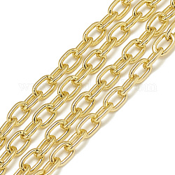 Aluminium Kabelketten, ungeschweißte, Flachoval, golden, 9x5.7x1.6 mm
