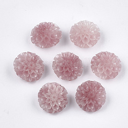 Perles de corail synthétiques, teinte, fleur de lotus, flamant, 15x16x9.5mm, Trou: 1.4mm