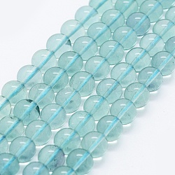 Natürlichen Fluorit Perlen Stränge, Runde, Medium türkis, 8 mm, Bohrung: 0.5 mm, ca. 49 Stk. / Strang, 15.5 Zoll