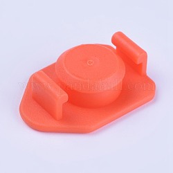 プラスチックエンドキャップ  接着剤塗布工業用シリンジバレルエンドカバー  オレンジ  26x18x7.5mm  ノブ：直径13mm
