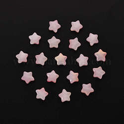 20 pz imitazione perle di vetro giada, Two Tone, con polvere di scintillio, stella, roso, 8x8.5x4mm, Foro: 1 mm