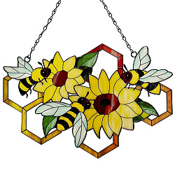 Цветочное акриловое настенное украшение, для садового украшения дома, Пчелы, 200x150 мм