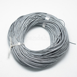 Cuerdas de cuero pintadas en aerosol, gris, 1.5mm, Aproximadamente 100 yardas / paquete (300 pies / paquete)