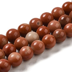 Natur Jaspis Perlen Stränge, Runde, 8~8.5 mm, Bohrung: 1.4 mm, ca. 47 Stk. / Strang, 15.28'' (38.8 cm)