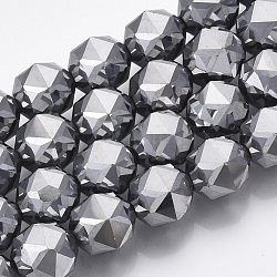 Terahertz Stone Beads Strands, Star Cut Round Beads, Faceted, 10mm, Hole: 1mm, about 39pcs/strand, 15.16 inch(38.5cm)