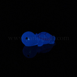 Leuchtende, durchscheinende Meerestier-Cabochons aus Kunstharz, kleine Schildkröte, Pflaume, 23x13x8.5 mm