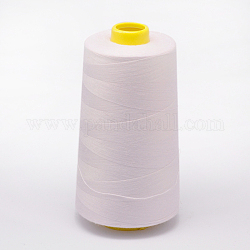 Hilo de coser de fibra de poliéster 100% hilado, blanco, 0.1mm, aproximamente 5000 yardas / rodillo