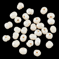 Nbeads 30 pcs perles de perles d'eau douce naturelles, Perle d'eau douce en forme d'œuf, filetage de vis de 10~12mm, grand trou de 2.5mm, perles d'eau douce en vrac, breloques pour la fabrication de bijoux artisanaux, couleur de coquillage