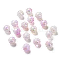 Perle acriliche opache bicolore, tondo, perla rosa, 8mm, Foro: 1.8 mm, circa 2000pcs/500g