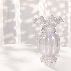Ceramics Dried Flowers Vase Display Decorations, for Living Room Home Decorations, Lavender, 195mm, Inner Diameter: 125mm