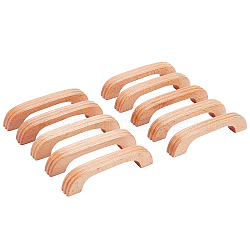 SUPERFINDINGS 10Sets BurlyWood Beechwood Handle with Iron Screws 25x114.5x15mm for Kitchen Cabinets Furniture Dresser Wardrobe Cupboard Drawer Knobs Pulls Handles