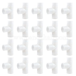 PVC-T-Stücke, für Geflügelnippel mit Gewinde Hühnertränke, weiß, 75x52x24 mm, Bohrung: 23 mm