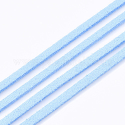 Corda suede imitato, pizzo in finta pelle scamosciata, cielo azzurro, 2.5~2.8x1.5mm, circa 1.09 iarde (1 m)/filo