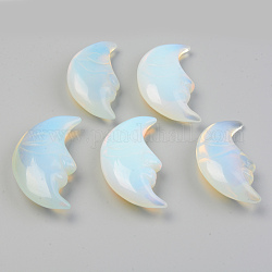 Perlas opalite, sin agujero / sin perforar, luna, 57~62x28~31.5x12.5~13.5mm