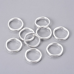 Marcos de perlas anillo de estilo tibetano, Sin cadmio y níque y plomo, plata, 19x4mm, agujero: 1 mm