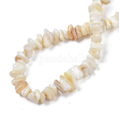 Нити бусин из натуральных пресноводных ракушек&nbsp;SHEL-S278-070G-1