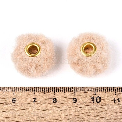 Европейские бусины с имитацией кроличьей шерсти&nbsp;FIND-WH0126-574S-1