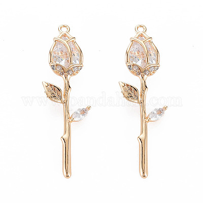 Латунные микро проложить кубического циркония подвески KK-S364-014B-1