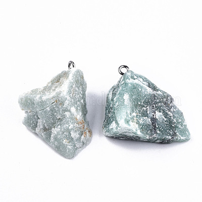 Естественный зеленый авантюрин подвески G-N332-022-04-1