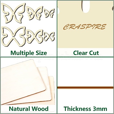 6 шт. 3 стильных деревянных кольца-кольца макраме для изготовления поделок DIY-WH0545-002-1