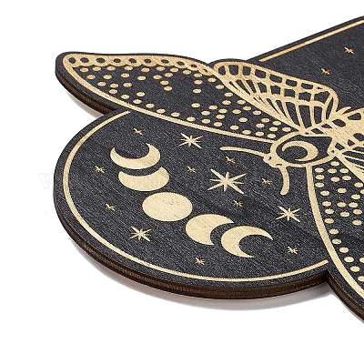 Черная подвесная деревянная хрустальная полка ODIS-G015-01D-1