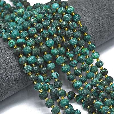 Природного малахита бисер нитей G-K389-E82-01-1
