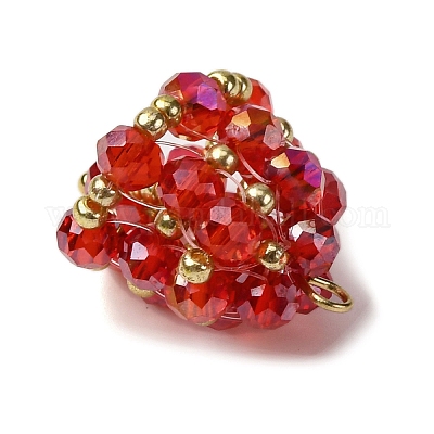 Граненые гальванические стеклянные подвески PALLOY-MZ00808-01-1