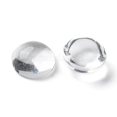 Прозрачный полукруглый стеклянные кабошоны GGLA-R027-10mm-1