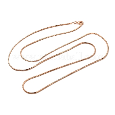 1.5 мм стойка покрытие латунь змейка цепи ожерелья для женщин мужчин MAK-L044-13RG-1