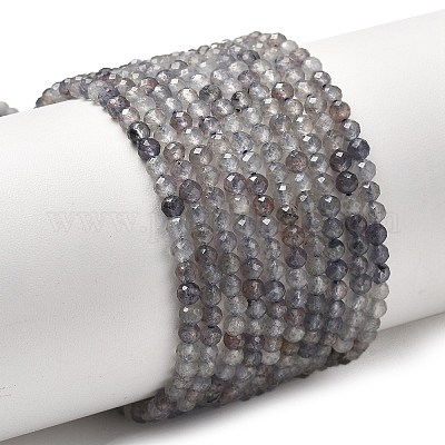 Натуральные кордиерит / иолит / дихроитовые бусины G-B145-A04-3mm-1