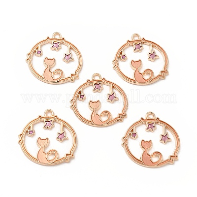 Подвески из эмали и сплава ENAM-M052-04G-B-1