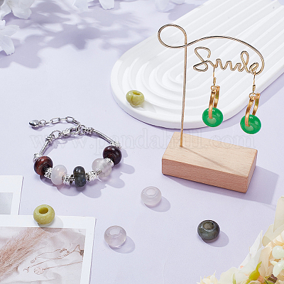 12 шт. 6 вида натуральных бусин из китайского южного нефрита&nbsp;G-NB0005-90-1