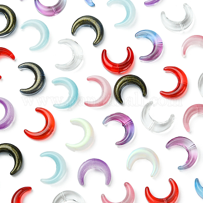 20 шт. градиентные цветные бусины ручной работы в технике лэмпворк LAMP-FS0001-18B-1